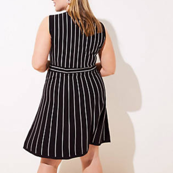 Ann Taylor LOFT Striped Flare Sweater Dress XL - Picture 3 of 3